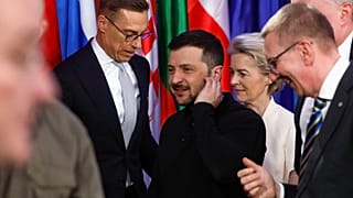 O Presidente Zelenskyy na última cimeira com a Ucrânia