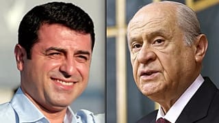 Selahattin Demirtaş (solda) ve Devlet Bahçeli