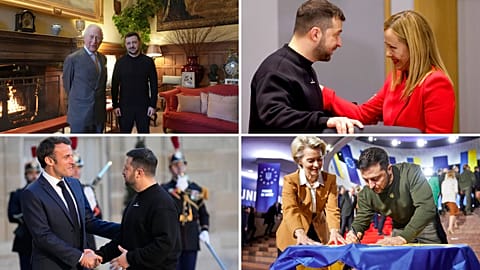 Zelenszkij nemzetközi vezetők társaságában