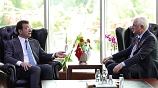 İBB Başkanı Ekrem İmamoğlu (solda) ve Beykoz Belediye Başkanı Alaattin Köseler (sağda)