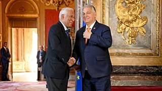 President of the European Council Antonio Costa and Hungarian Prime Minister Viktor Orban