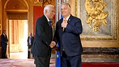 Антониу Кошта и Виктор Орбан на неформальном саммите Евросовета, 3 февраля 2025 года.