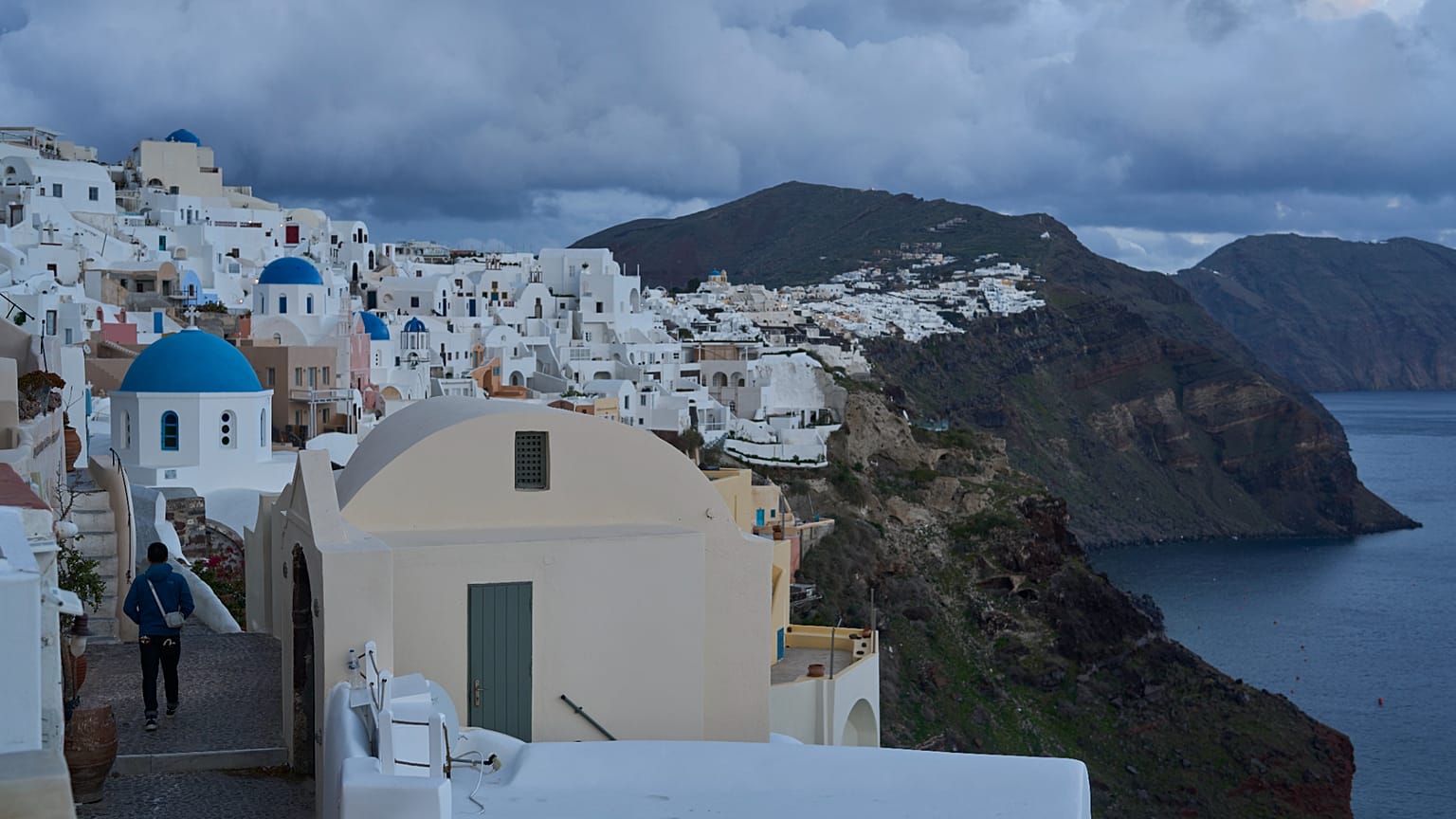 Panorama dell'Isola di Santorini, Grecia, 4 febbraio 2025