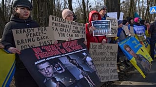Manifestación en Kiev para pedir la libertad de los prisioneros de guerra ucranianos