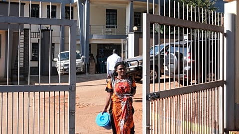 An Ebola survivor leaves the isolation centre at Mulago Referral Hospital in Kampala, Uganda in February 2025. 