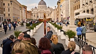 Gläubige auf Pilgerfahrt zum Petersdom