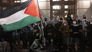 Palesztinpárti diákok tüntetése a Columbián, tavaly áprilisban