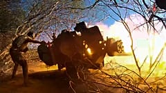 Российская артиллерия под Курском, октябрь 2024, съёмка минобороны РФ