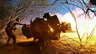Российская артиллерия под Курском, октябрь 2024, съёмка минобороны РФ