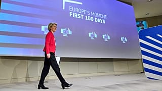 Ursula von der Leyen ofreció una rueda de prensa de una hora para conmemorar los 100 primeros días de su segundo mandato presidencial.