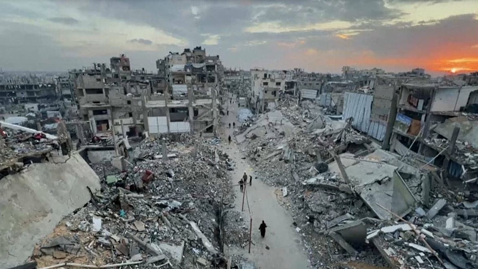 غروب الشمس في غزة