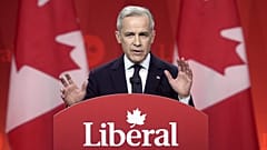Der Vorsitzende der Liberalen Partei Kanadas, Mark Carney, spricht nach der Bekanntgabe seines Sieges auf einer Veranstaltung der Partei in Ottawa, Ontario, Sonntag, 9. März 2025
