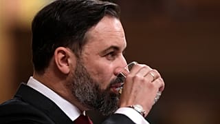 Santiago Abascal, durante una sesión en el Parlamento.