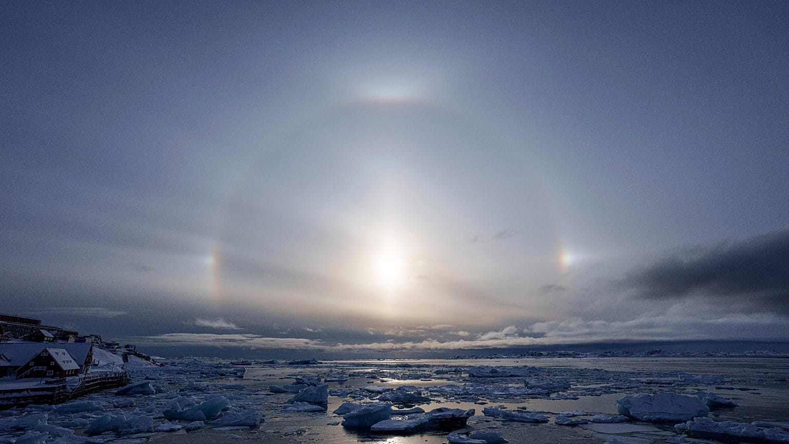 Un halo solaire au Groenland