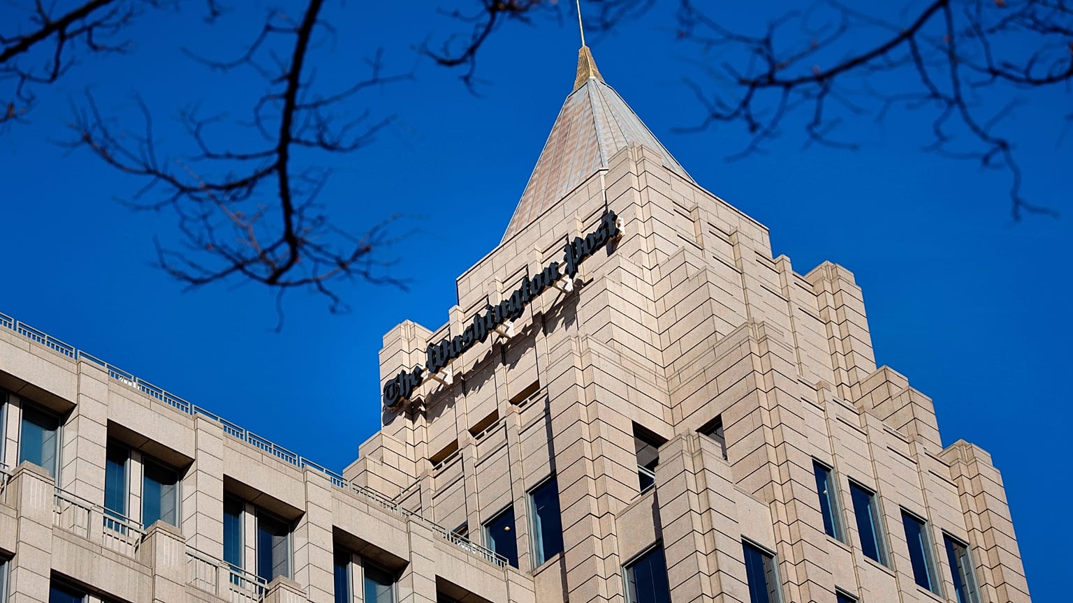 Washington Post'a ev sahipliği yapan Washington şehir merkezindeki One Franklin Square Binası, 8 Şubat 2019.