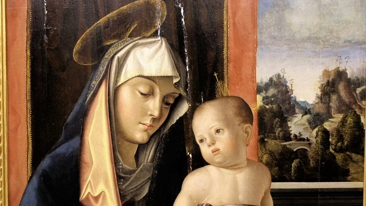 "Virgen con el Niño" del pintor italiano Antonio Solario