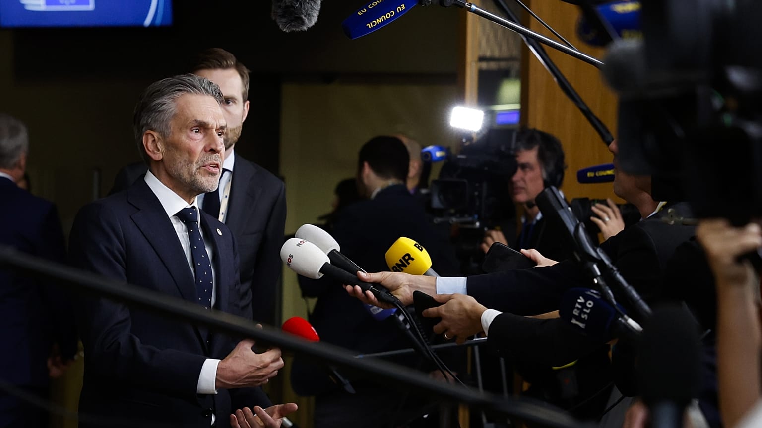 Dick Schoof holland miniszterelnök a tavaly októberi brüsszeli EU-csúcson