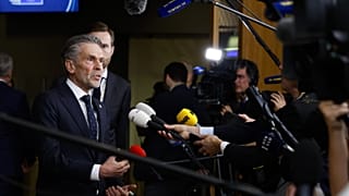 Dick Schoof holland miniszterelnök a tavaly októberi brüsszeli EU-csúcson