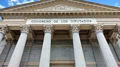 O Parlamento espanhol em Madrid. 