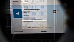 A Telegram alkalmazás weboldala egy moszkvai képernyőn (fotónk illusztráció)