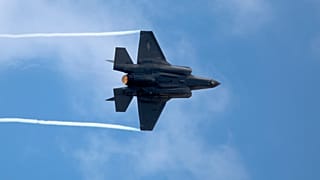 The F-35A flies its aerial demonstration debut at the 2017 Paris Air Show.