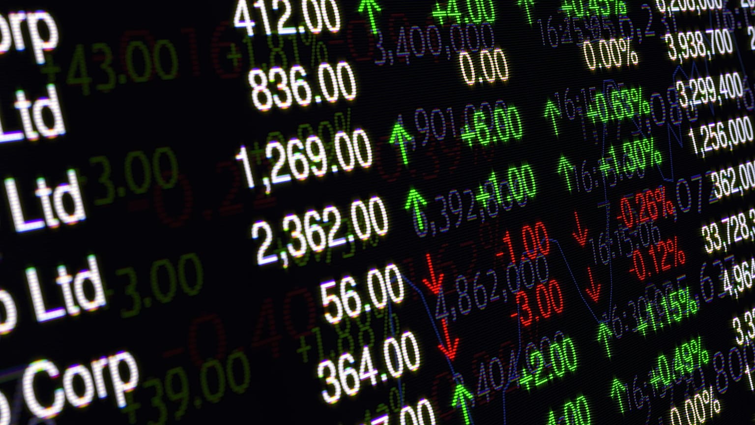 Borsa göstergelerini içeren bir ekran
