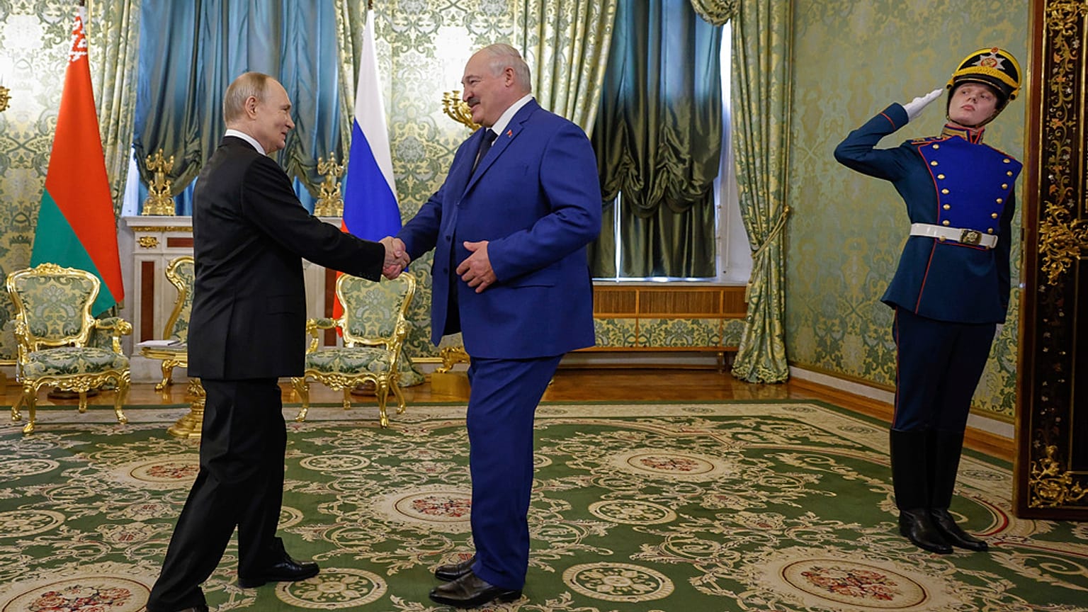 Putyin és Lukasenka a Kremlben, 2025 március 13. 