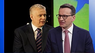 Tomasz Siemoniak, ministro del Interior, y Mateusz Morawiecki, ex primer ministro polaco