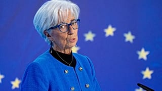 A presidente do Banco Central Europeu, Christine Lagarde, numa conferência de imprensa em Frankfurt, na Alemanha, 30 de janeiro de 2025.