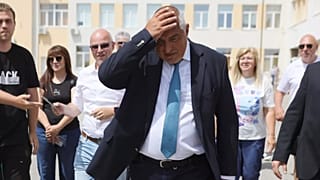 Bulgaria's Boyko Borissov walks after casting his vote at a polling station in Bankya, 6 June 2024