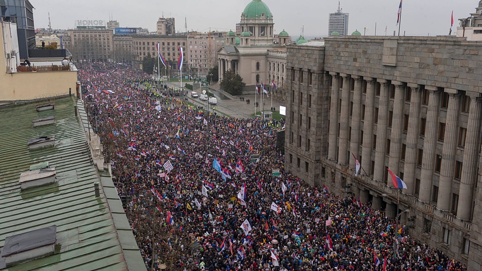 Protesto juntou dezenas de milhares de pessoas