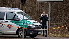 Polizeibeamte patrouillieren in der Nähe des Hauses von Leonid Wolkow, einem engen Vertrauten des verstorbenen russischen Oppositionsführers Alexej Nawalny, in Vilnius, Litauen, 13. März 2025.