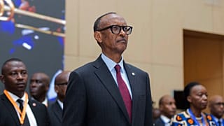 Paul Kagame ruandai elnök a Kongói Demokratikus Köztársaságban kialakult konfliktusról szóló csúcstalálkozón a tanzániai Dar es Salaamban 2025. február 8-án.