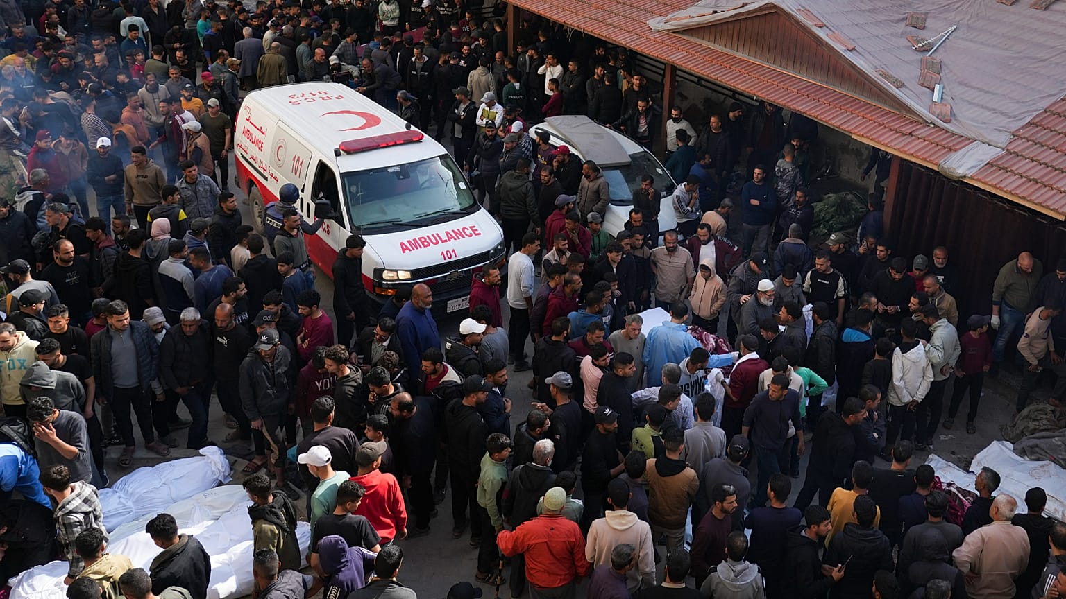 Situation à l'hôpital Al-Ahli dans la ville de Gaza, le 18 mars 2025.