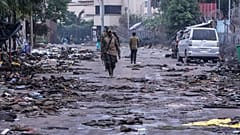 Rebeldes del M23 patrullan las calles de Goma, República Democrática del Congo, 29 de enero de 2025. 