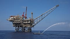 Akdeniz'de, İsrail açıklarında Tamar doğal gaz sahası.