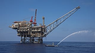 Akdeniz'de, İsrail açıklarında Tamar doğal gaz sahası.