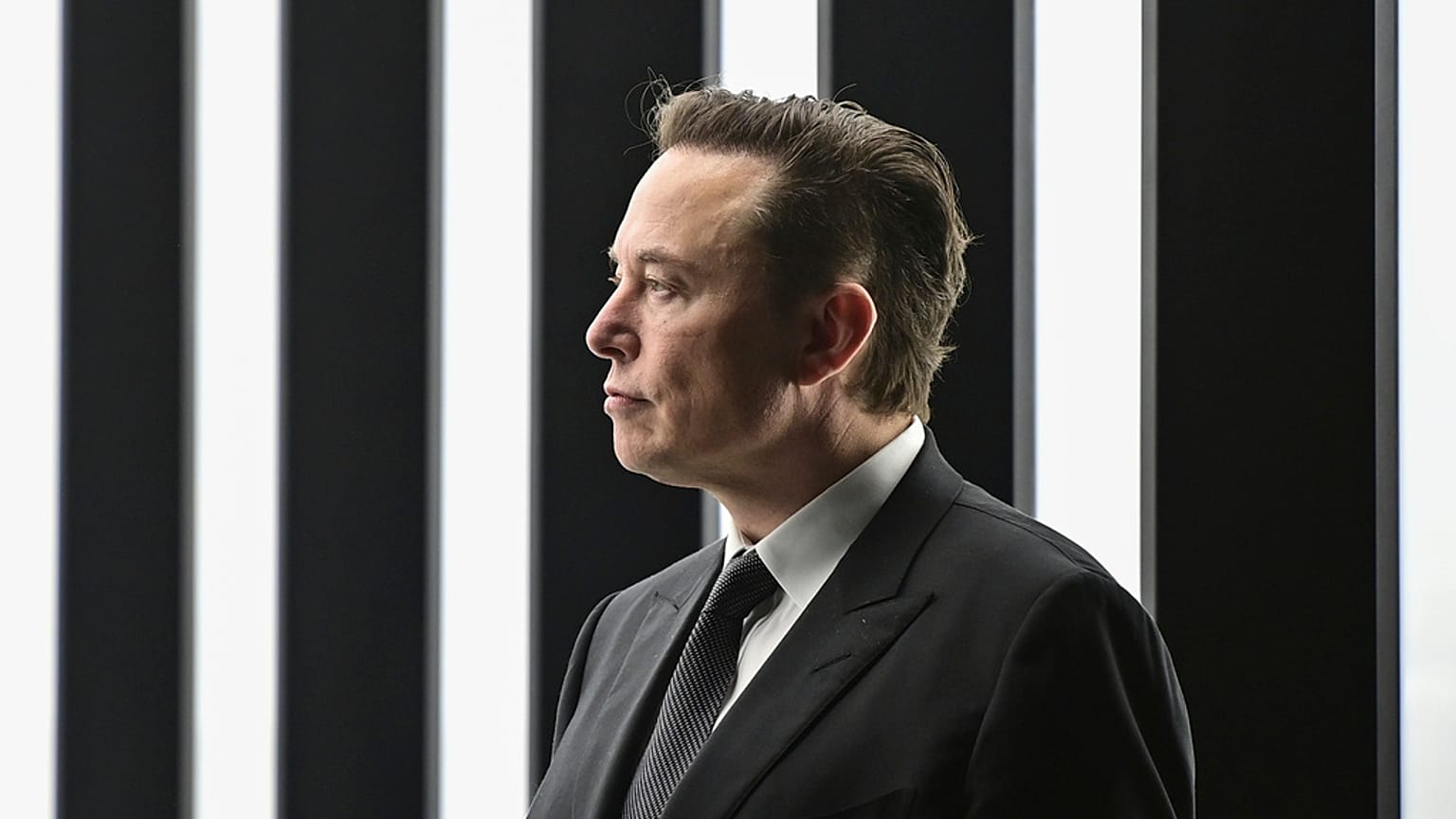 Elon Musk egy Tesla-gyár megnyitóján.