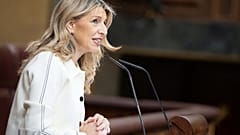 La vicepresidenta segunda, Yolanda Díaz, en una intervención parlamentaria reciente