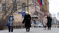 Eine Straße in Moskau.