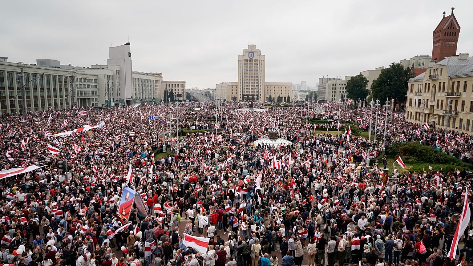 Protesty na Białorusi.