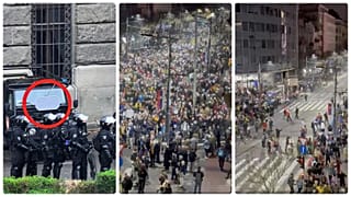 Egy LRAD hangfegyver a parlament tövében és a pánik Belgrád utcáin, 2025. március 15-én