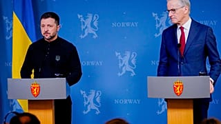 Volodymir Zelenskyy con el Primer Ministro noruego Jonas Gahr Støre, 20.03.2025