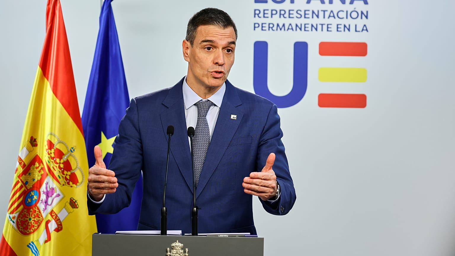 Pedro Sánchez en Bruselas, marzo de 2025.