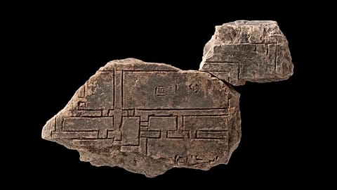 One of the collection of carved clay tablets.