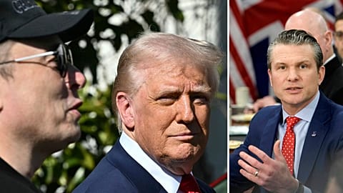 Musk, Trump és Hegseth 