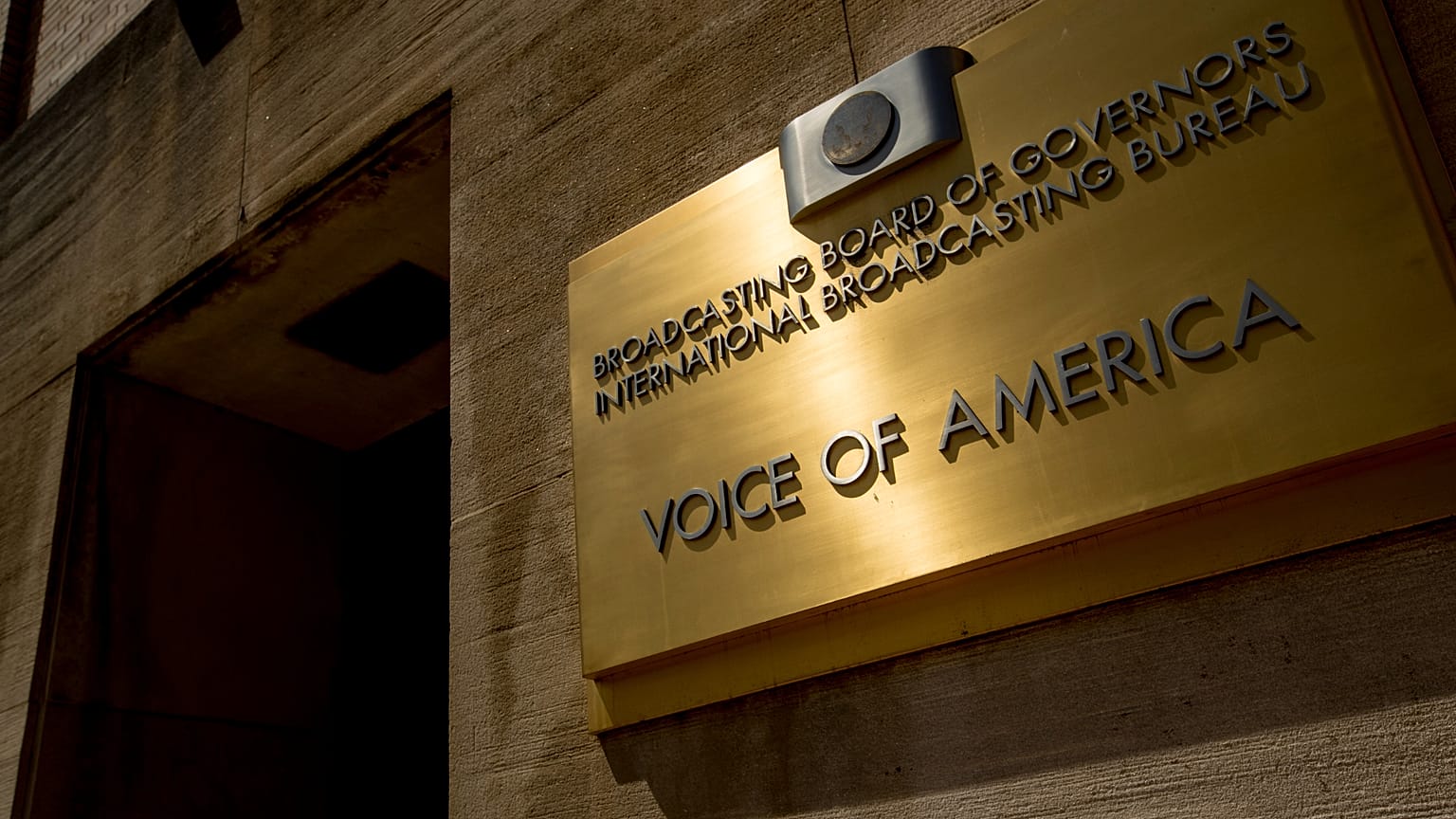 15 Haziran 2020 tarihli bu dosya fotoğrafı, Washington DC'deki Amerika'nın Sesi binasını gösteriyor. 