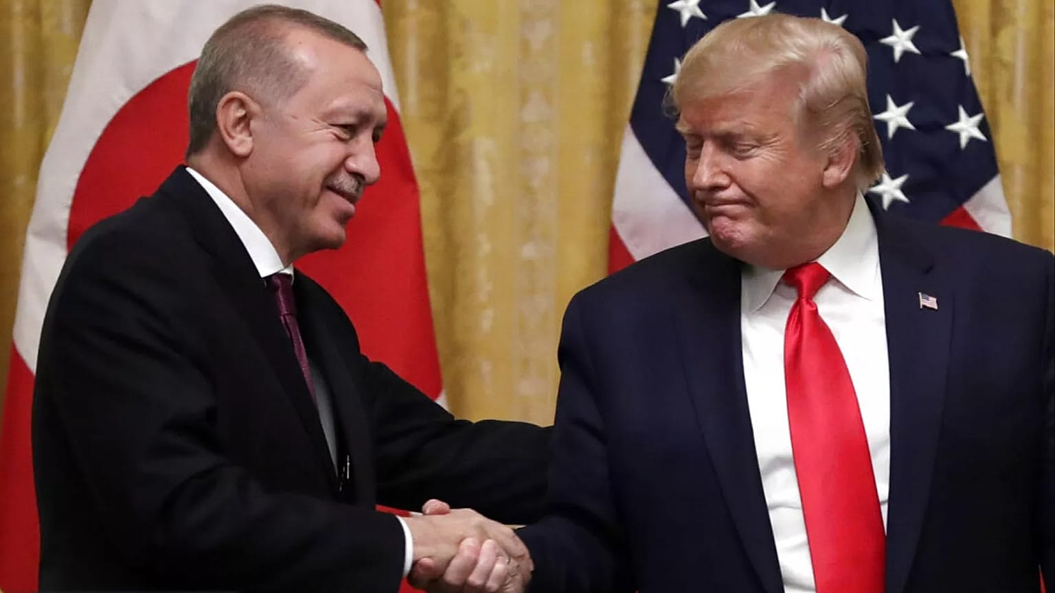 ABD Başkanı Donald Trump ve Cumhurbaşkanı Recep Tayyip Erdoğan, Beyaz Saray, Washington, 13 Kasım 2019.