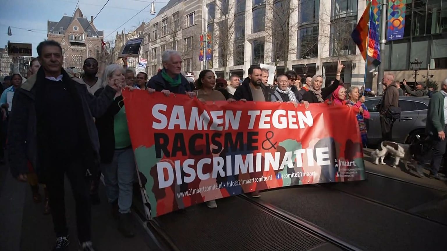 Thousands of demonstrators in Amsterdam against racism and fascism