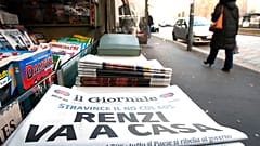Μια ιταλική εφημερίδα βρίσκεται σε περίπτερο στο Μιλάνο, Ιταλία, τη Δευτέρα 5 Δεκεμβρίου 2016.